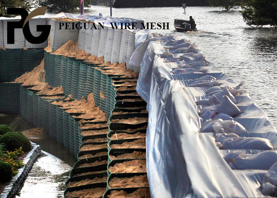 Flooding Square Hole  Bastion Barrier Galvanized Iron Wire